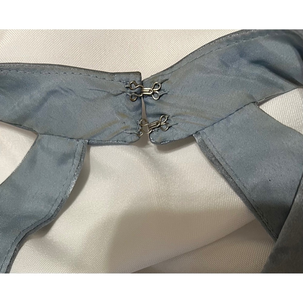 GALINA Signature Dusty Blue Satin Halter Formal PROM Dress Sz 4 MERMAID - Picture 8 of 9